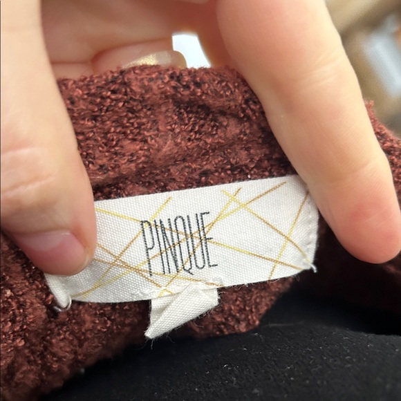 Pinque Striped Brown and White Women's Sweater | Small - Picture 4 of 5